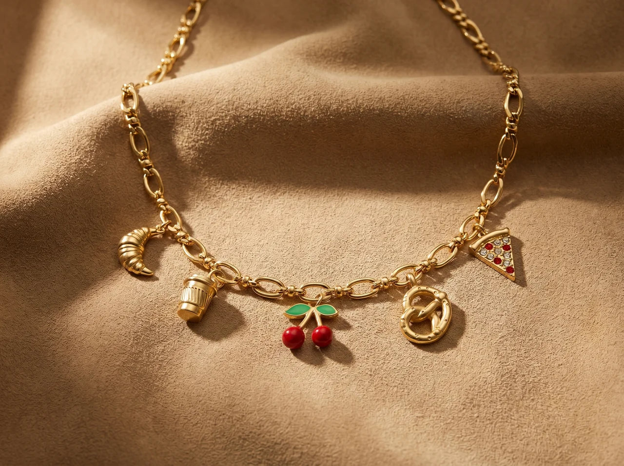Cravings Gold Charm Necklace